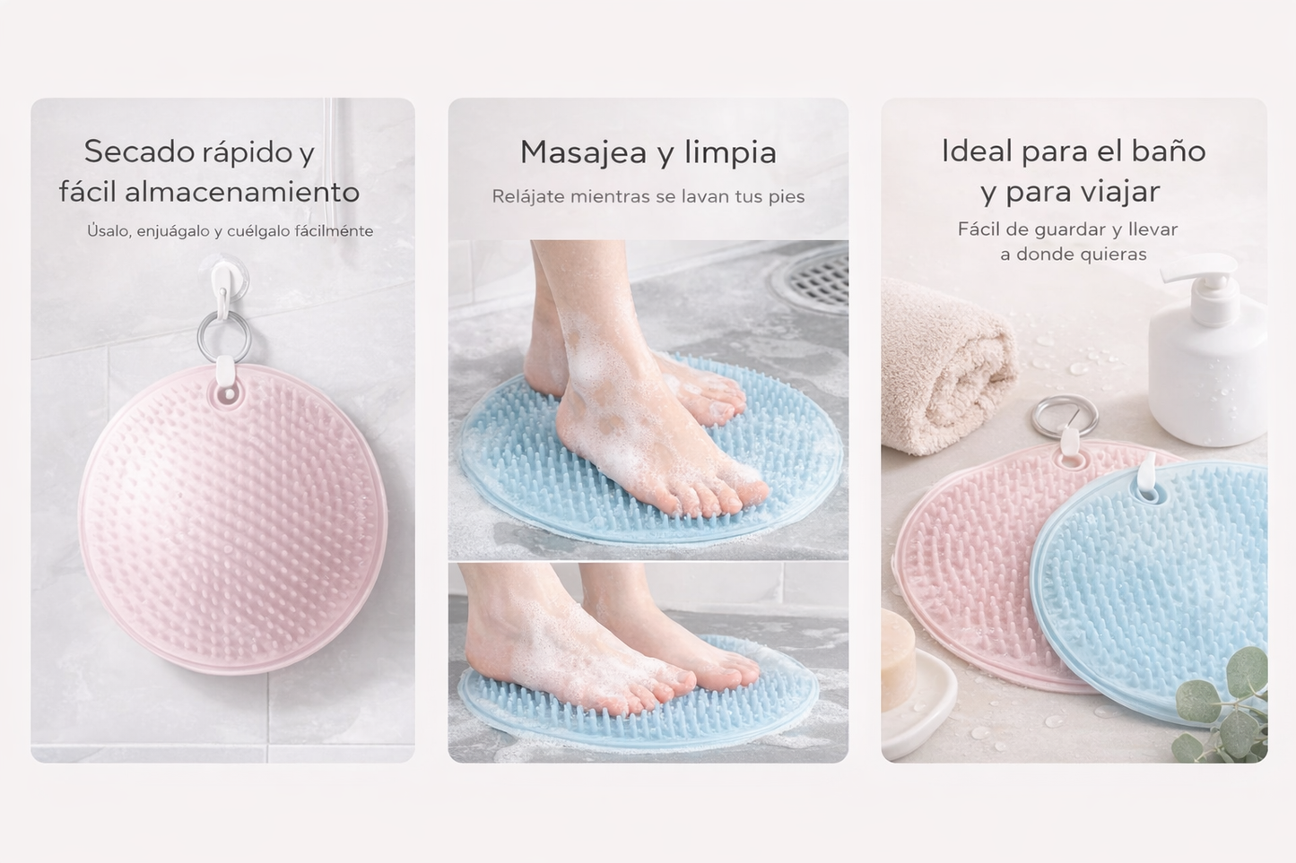 AquaGrip™  - Cepillo De Silicona Lava Espalda Y Pies