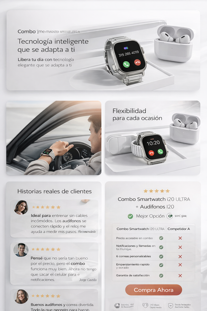 Nexora™ SMART WATCH  I20 ULTRA MAX SUIT   / “Tecnología que te acompaña. Estilo que te define.”